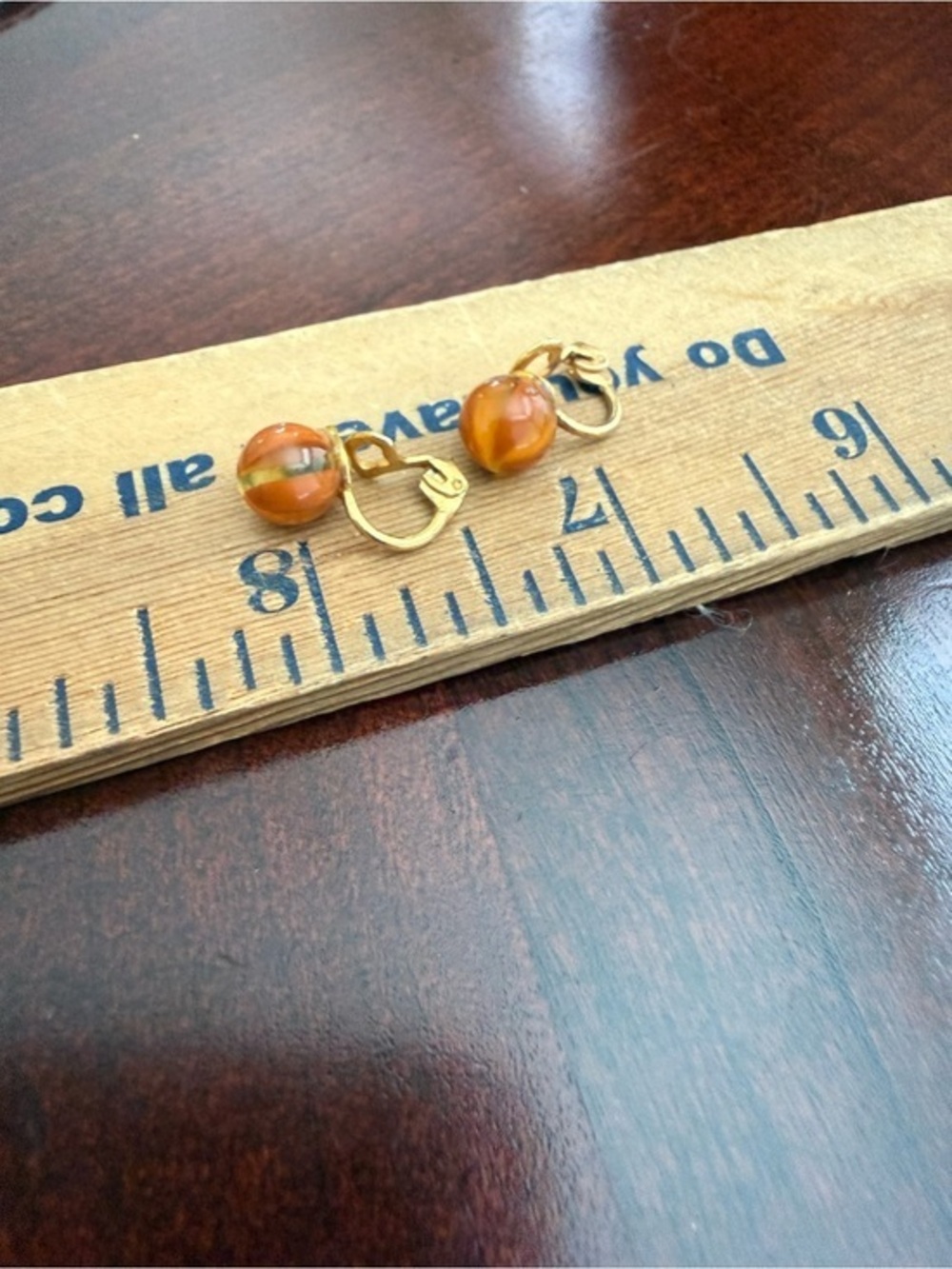Vintage Tiger eye ClipOn Earnings